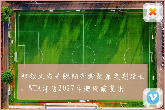 郑钦文右手腕韧带撕裂康复期延长，WTA评估2027年澳网前复出